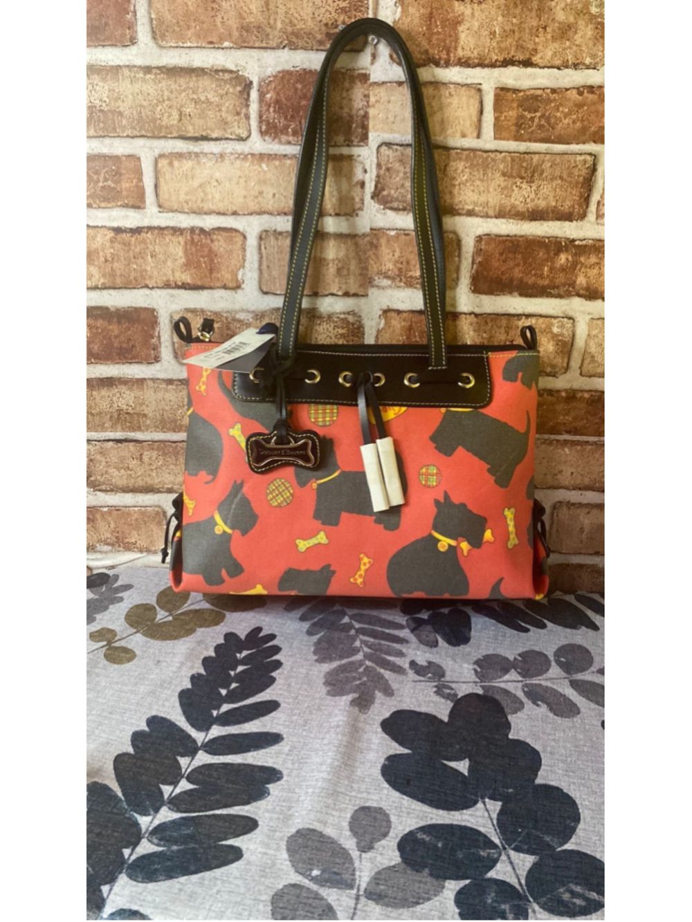 Dooney & Bourke Scottishdog tassel tote nwt